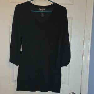 Elegant Black Long Sleeve Dress